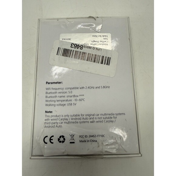 Wired to Wireless Car Adapter Dongle CarPlay Android PlugAndPlay Dual Band Box - Picture 10 of 11